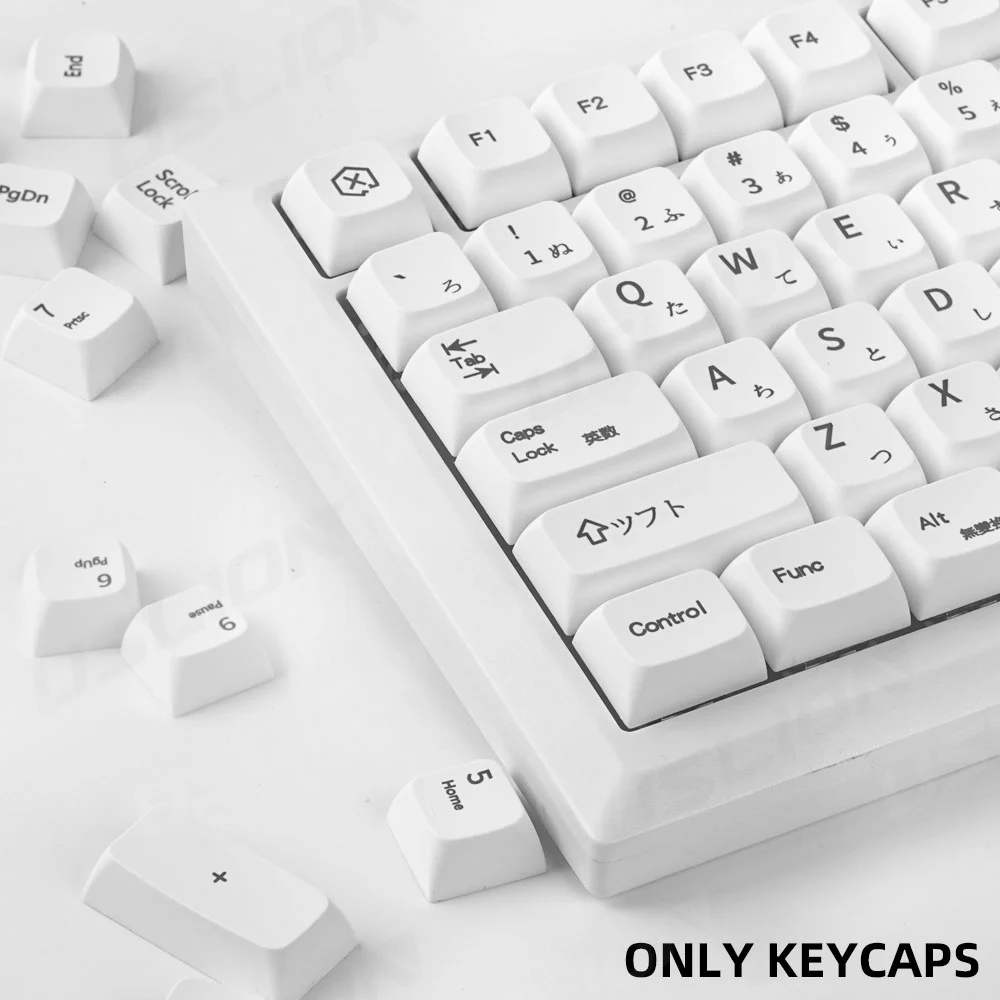 127 tasti Eanglish stile minimalista giapponese semplici tappi per chiavi bianchi profilo XDA Keycaps PBT Kit interruttore MX tastiera meccanica