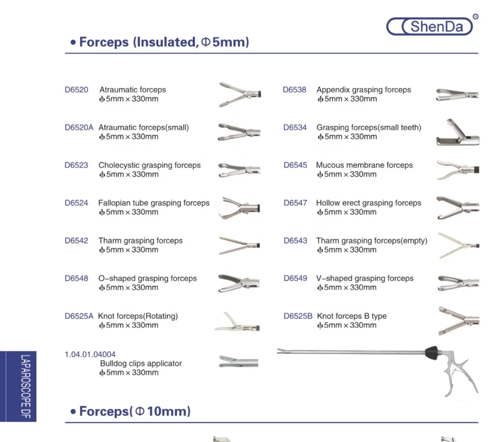 Laparoscopic Instruments 10mm Flexible Intestinal Grasping Forceps