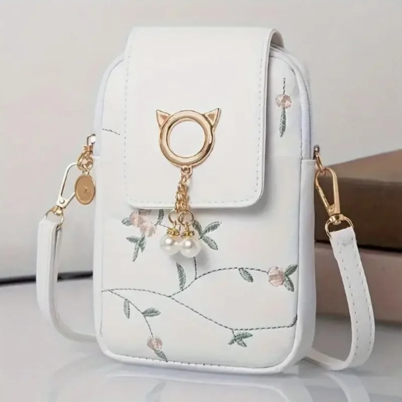 Neue einfarbige, exquisite Schultertasche für Damen, einfache vertikale Retro-Umhängetasche, modische Damentasche für Reisen – Detail 9