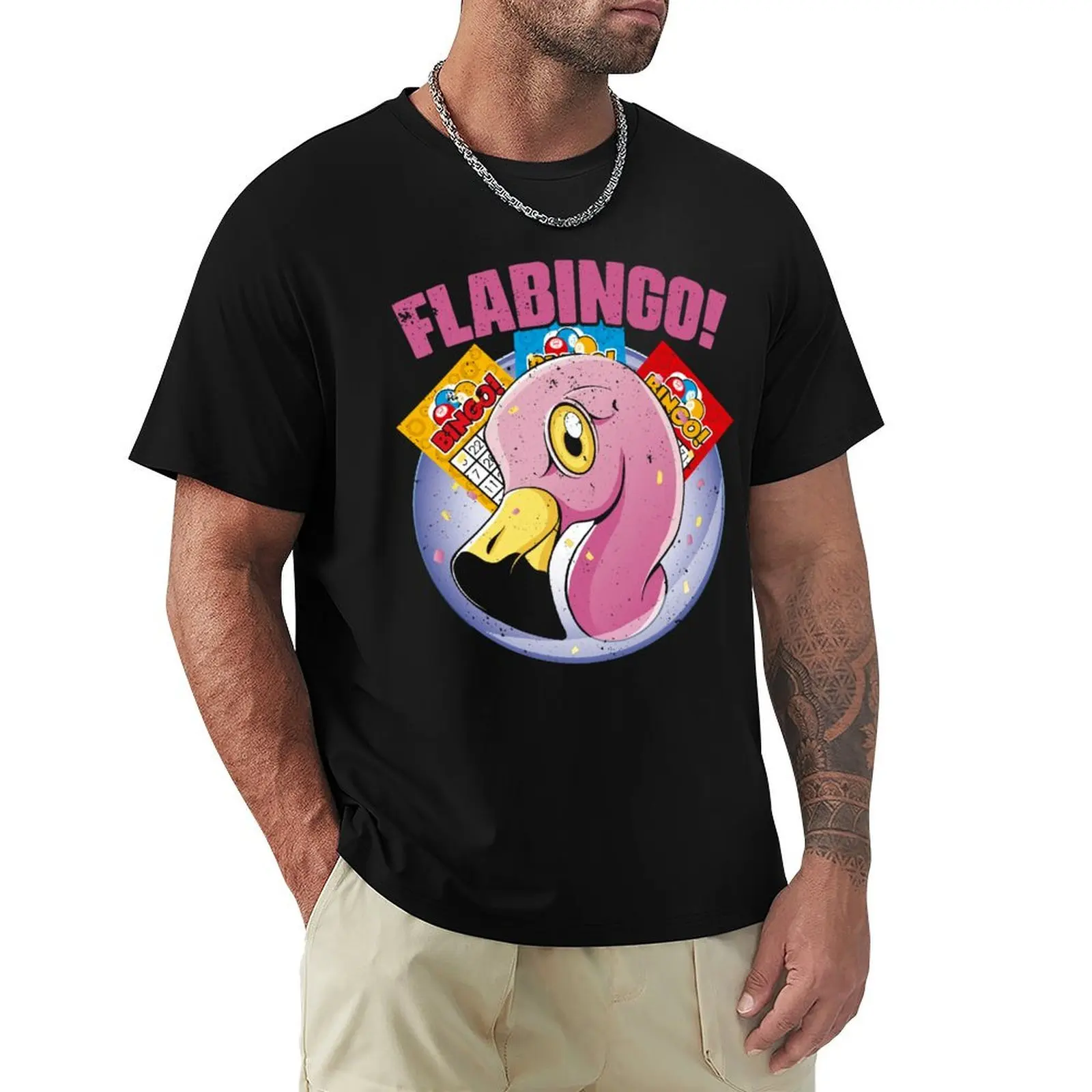 Vintage Flabingo Flamingo Bingo For Bingo Player Bingo Squad T-Shirt essential t shirt T-Shirt
