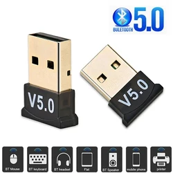 USB Bluetooth 5.0  Adapter Mini V5.0 Wireless Dongle Adapters For Computer Laptops Support Windows 11/10/8.1 Audio Transmitters