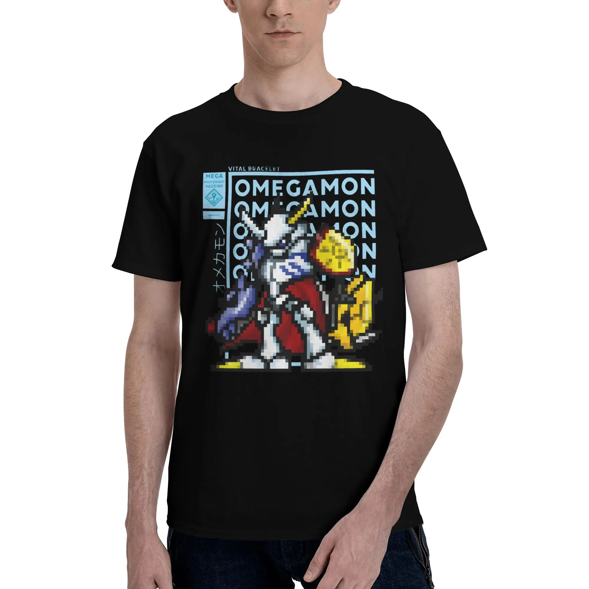 Digimon 9 Graphic 100% Cotton T-Shirt Bandai Tees Tops For Men