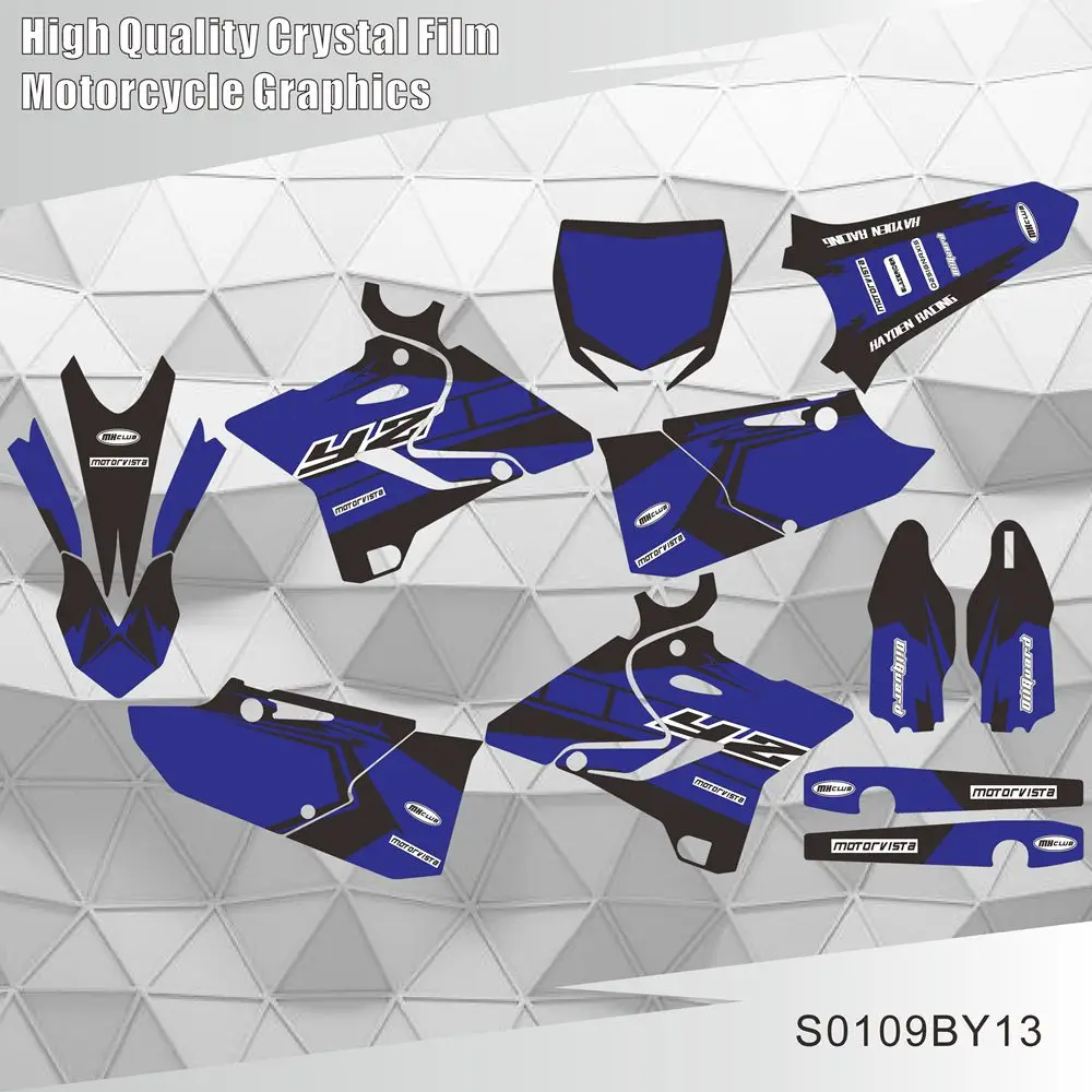 For YAMAHA YZ125 YZ250 YZ 125  250 2015 2016 2017 2018 2019 Graphics Decals Stickers Motorcycle Background Custom Number