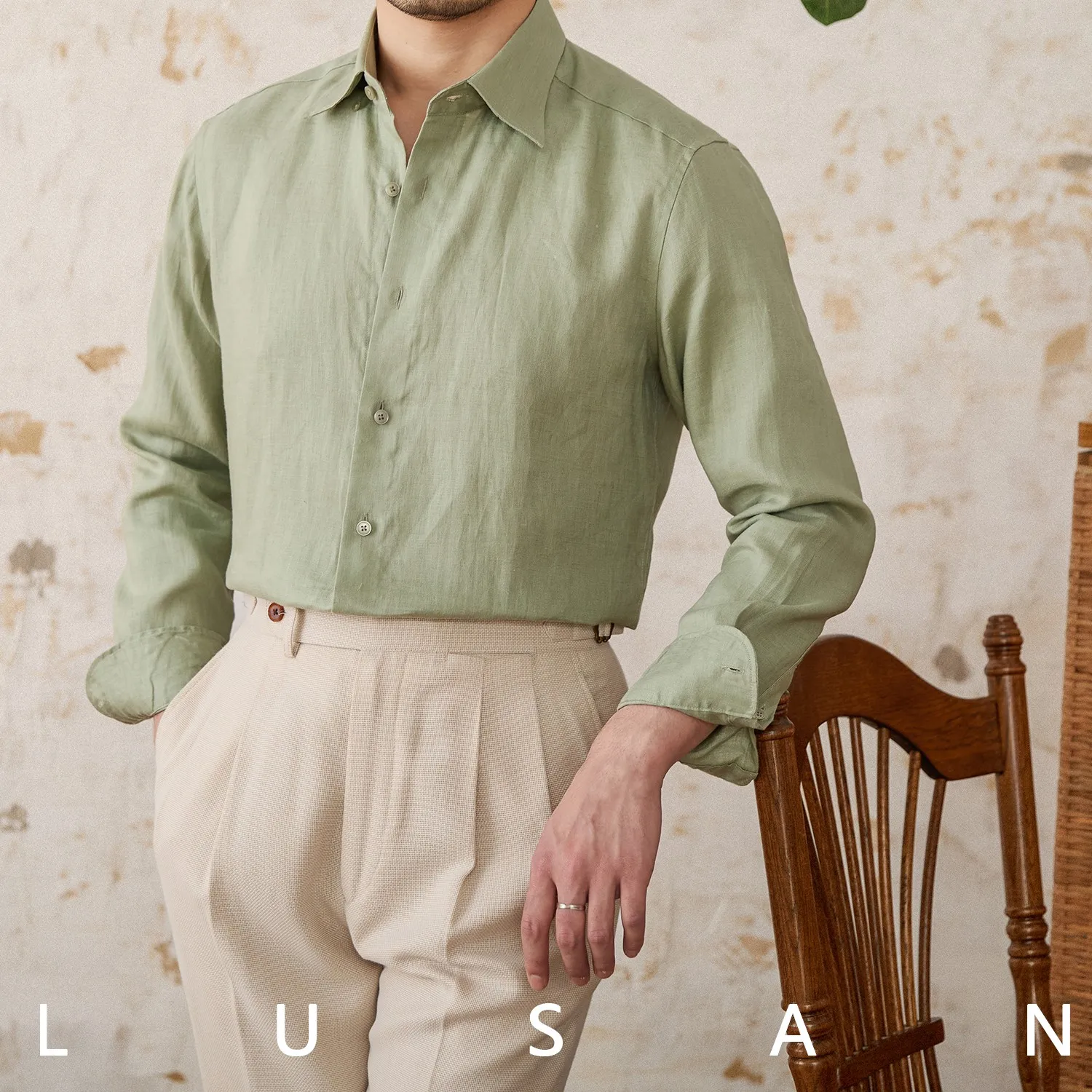 NONE Long Sleeve Linen Shirt 4