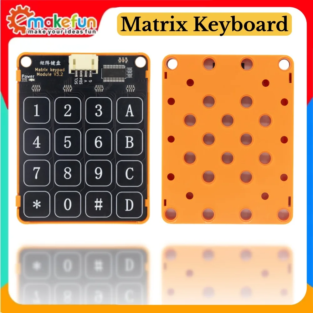 Matrix Keyboard Module 16‑Key Capacitive Touch I2C Interface 3.3~5V for Arduino ESP32 micro:bit Raspberry Pi