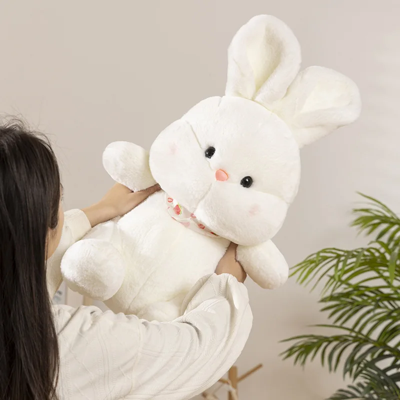 Peluche peluche piccola bambola di coniglio bianco dorme con peluche coniglio nuova bambola carina e squisita regalo di compleanno per bambino