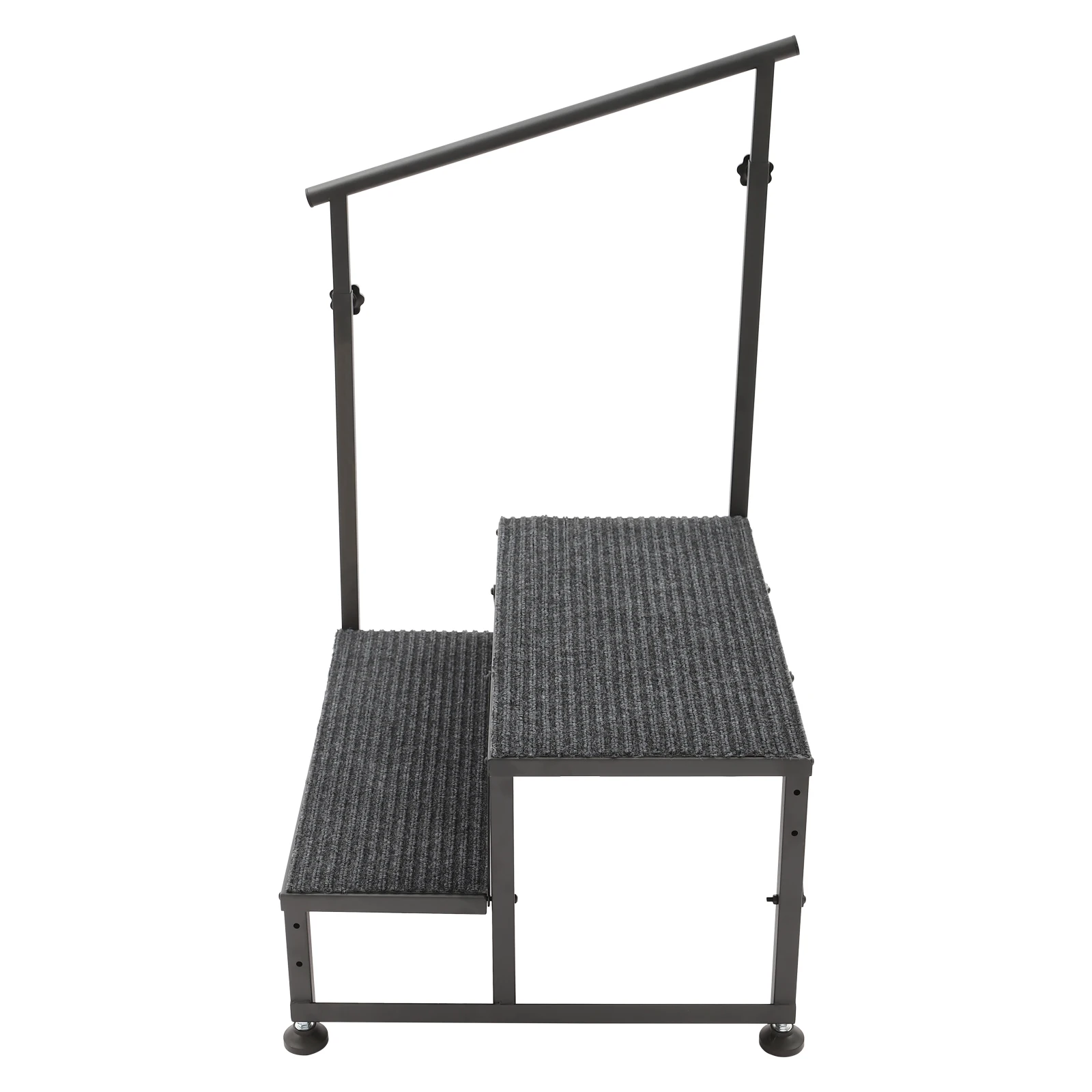 خطوات الشرفة بخطوتين مع درابزين جانبي واحد ووسائد ناعمة سلم غير قابل للانزلاق مقعد محمول ديكور منزلي لمقطورة السفر #5