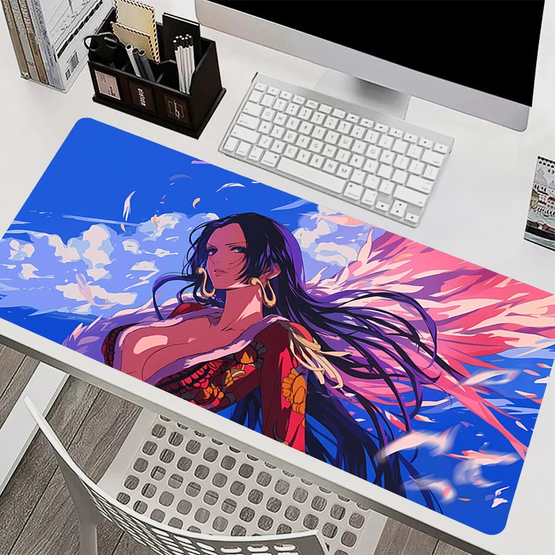 Mousepad Laptop Mouse Pad Office PC Accessories Keyboard Pad Rubber Cup Mat Soft One Piece Boa·Hancock Mouse Mat Large Desk Mat