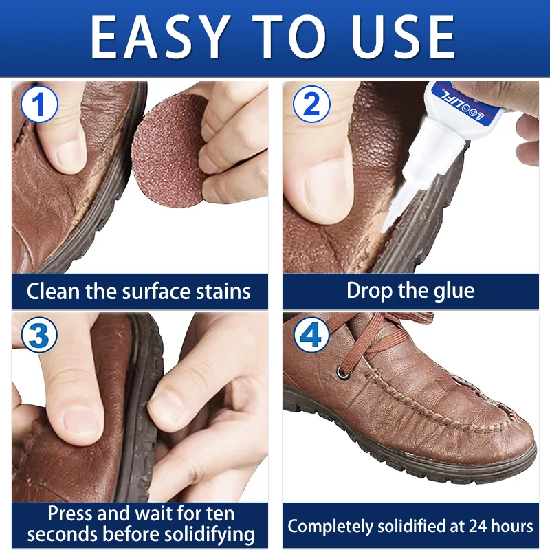 LOOLIFL 20 мл 496 Forte Trasparente Colla Mor 2-1 Scarpe Manicure Riparazione Accessori Metallo Plastica Adesivo Multifun 3)]]