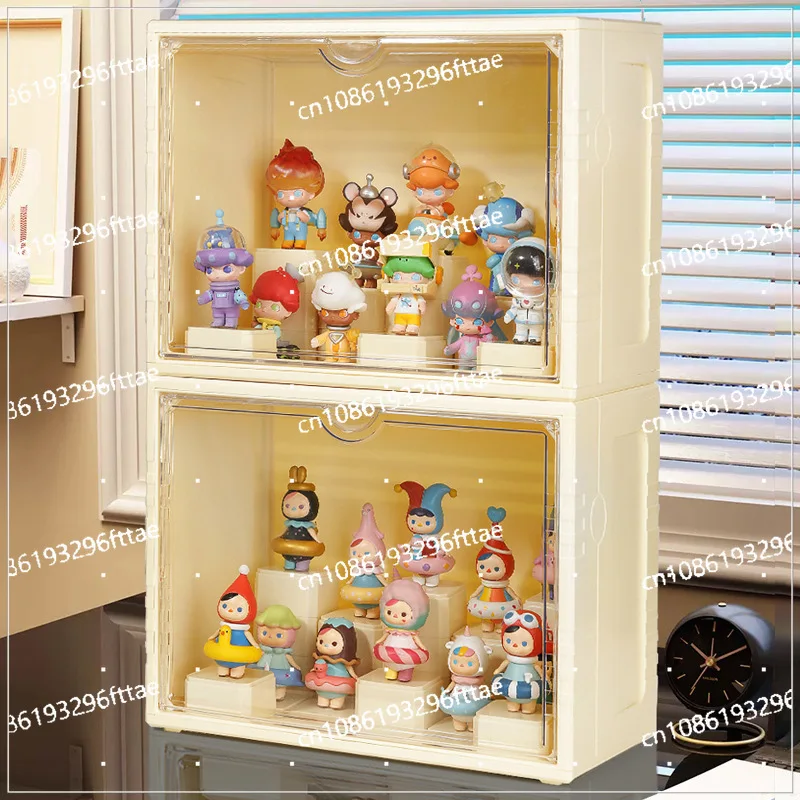 Display Cabinet Blind Box Storage Display Rack Large Capacity Acrylic Transparent Container POP MART Display Box