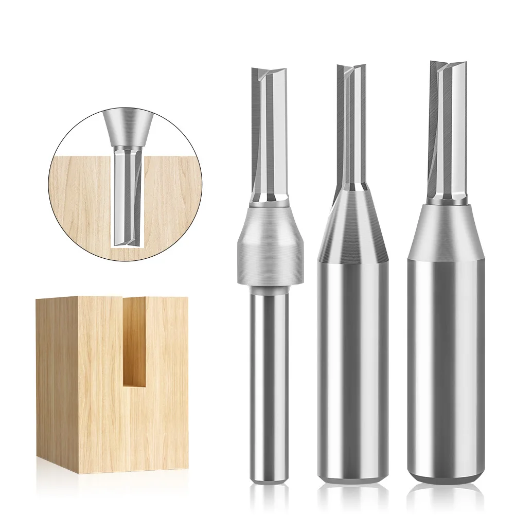 

Набор фрез с двусторонней прямой канавкой и хвостовиком 1/4 1/2, режущий инструмент из сплава, не брусчатый режущий инструмент, концевая фреза, гравировальный резак с ЧПУ по дереву