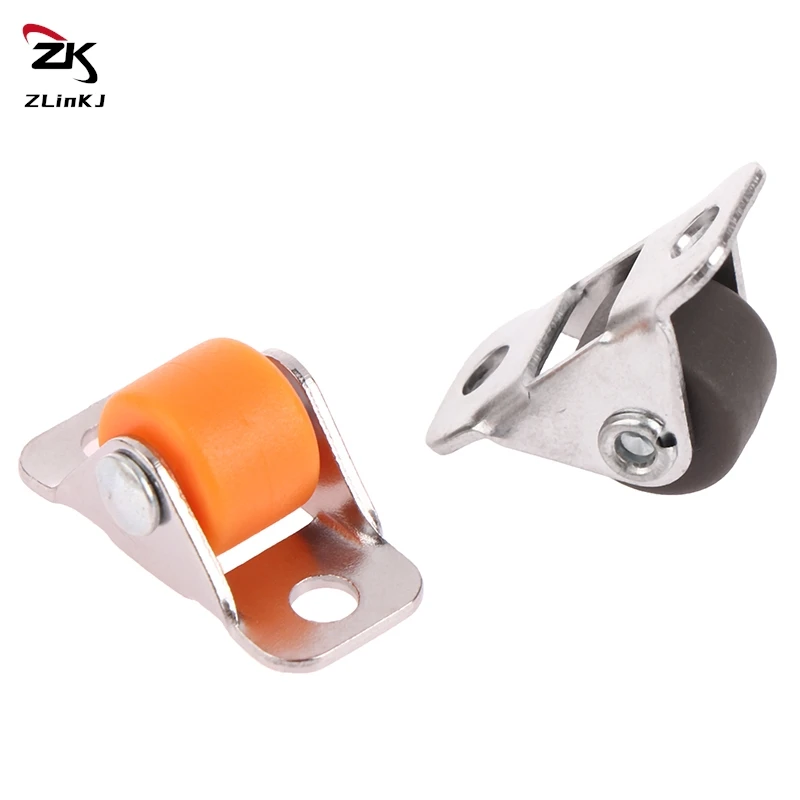 1pc Caster Small Pulley 0.5 Inch Directional Wheel Drag Bed Track Small Bed Wheel With Bearing Rubber Mute Wheel