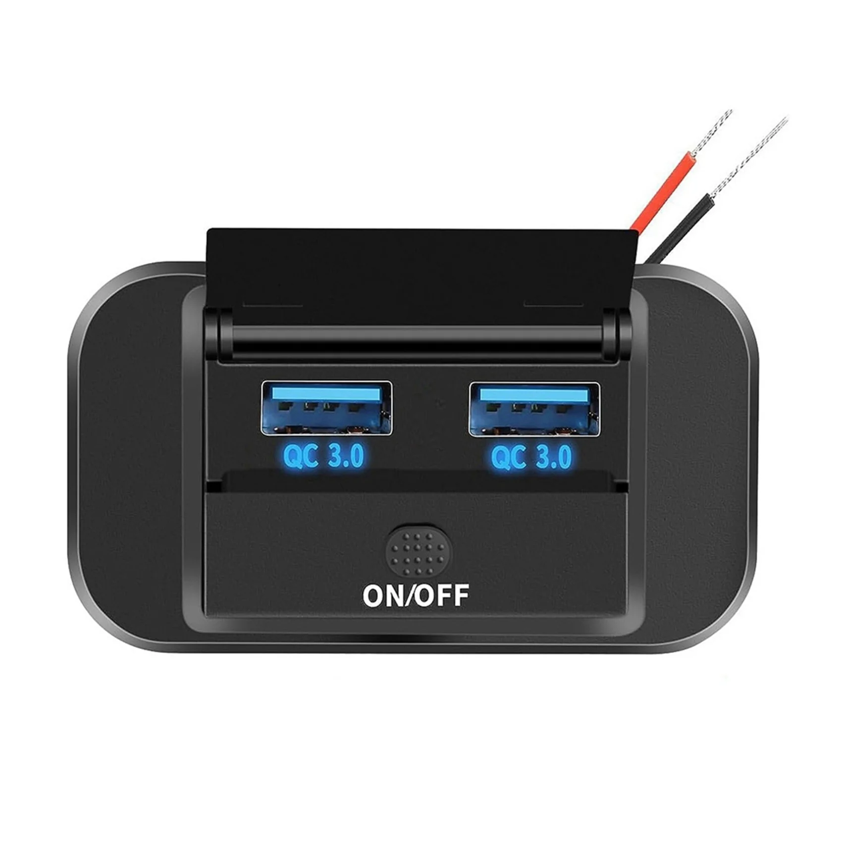 5X Dual USB PD Type C Quick Socket 12V/24V QC3.0 Power Adapter Modified Outlet With On/Off Button