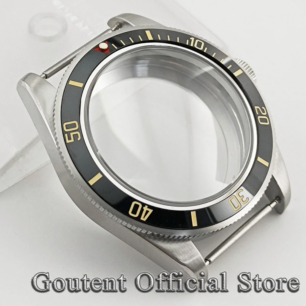 Goutent 39mm Watch Case Dome Sapphire Glass Fit NH34 NH35 NH36 ETA 2824 PT5000 Movement Transparent Glass Bottom Covert