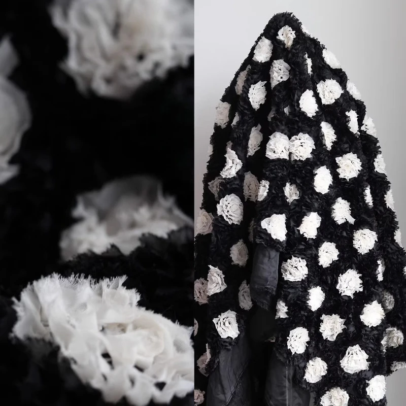 

Ultra Thin Pleated Wide Sensing Pure Cotton Soft Fabric for Wedding Lace Dress Clothing Cloth Diy Per Meter Sewing Material