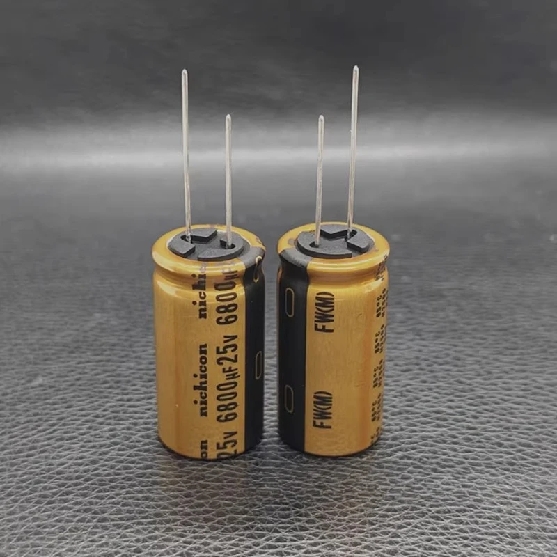 2 шт./лот Nichicon 25V6800uF FW серии 18x35,5 мм 85 ° C Высококачественный электролитический конденсатор HI-FI с фильтром Auido Конденсаторы HIFI
