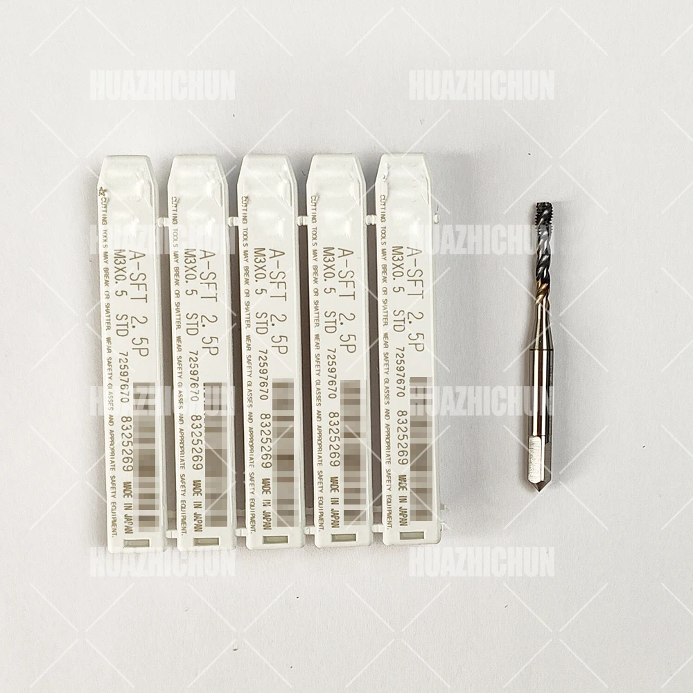

HUAZHICHUN 8325269 A-SFT M3X0.5 2.5P STD Machine Tap High Speed Steel Flute Thread Cutter Machine Screw Tap 1 pcs