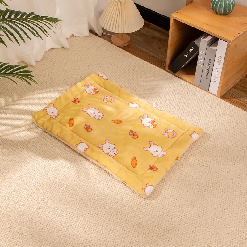 Kattenmat Bed Pluche Bank Slaapmatje Huisdier Winterbedden Huisdier Kat Vloermat Zacht Slaapmatje voor Hond Kitten Zacht Slapende Hond Pluche Mat