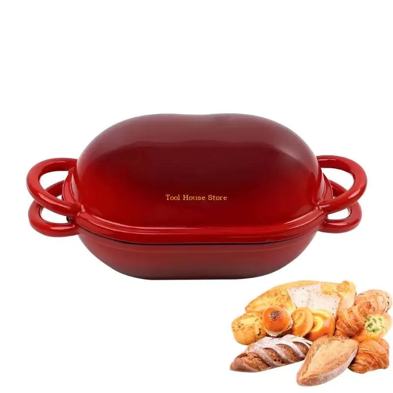

Enameled Round Bread Baker With Lid Multipurpose Cast Iron Oval Dutch Oven