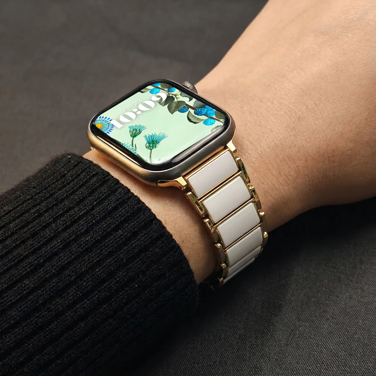 Resin+Metal Strap for Apple Watch Ultra 49 46 45 44 42 41 40 38 mm Wristband for iwatch S11 10 9 8 7 6 5 4 3 SE Luxury Wristband