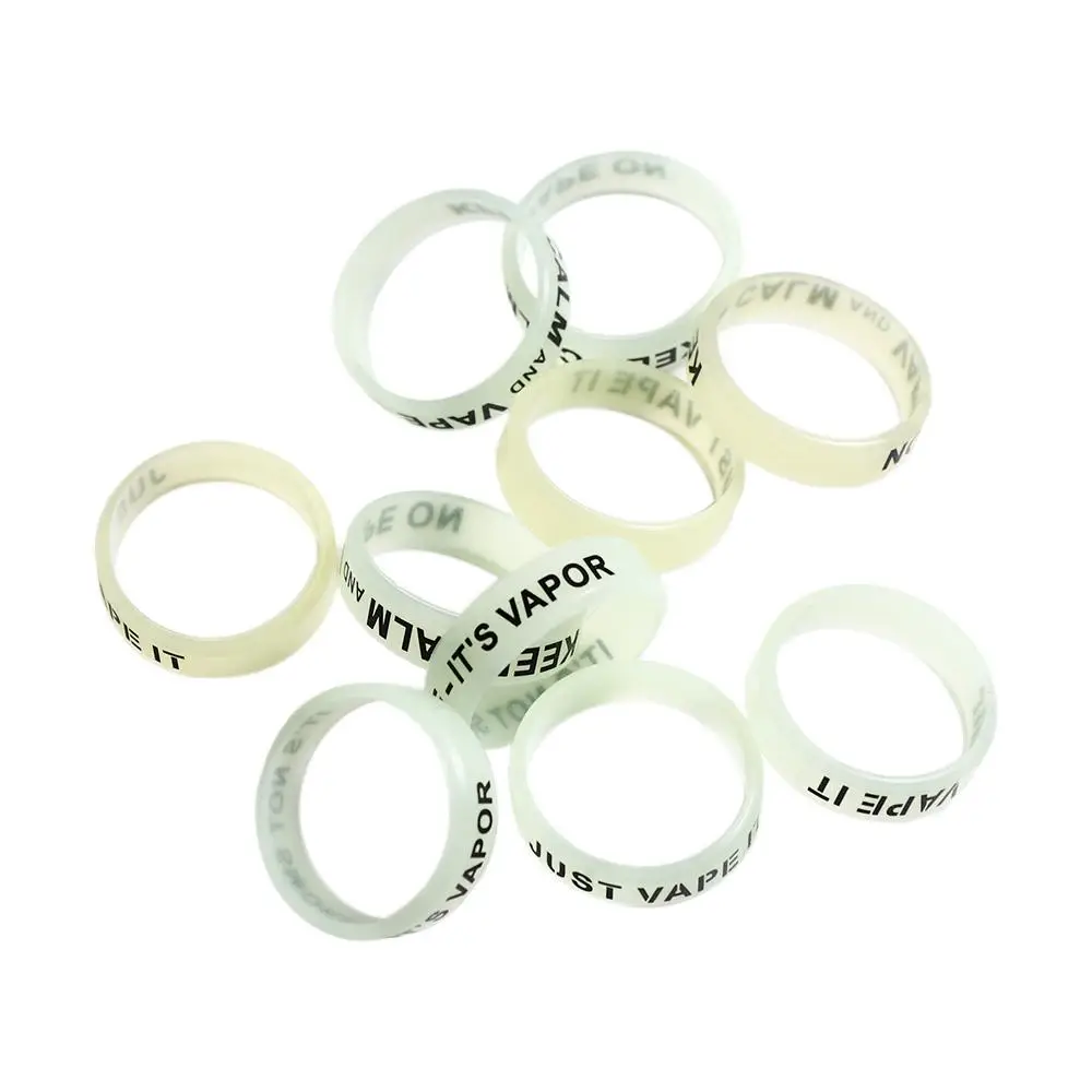 10Pcs Luminous Ring Fishing Rod Handle Protective Case Anti-skid Ring Silicone Ring Rod Stop Ring O-ring Fishing Accessories