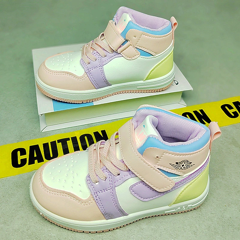 

Children's sports shoes lightweight 2025 new breathable running shoes for primary school students boys' soft-soled board shoes