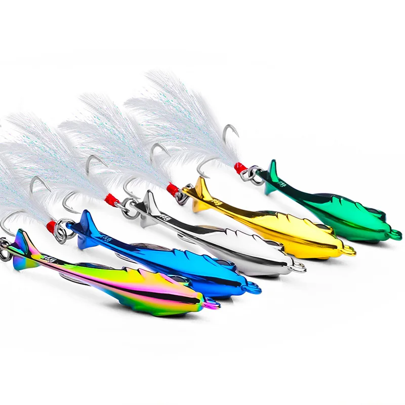 1 Pcs Rotating Sequins Tail Metal Jig VIB Fishing Lure 7g 13g 17g Spinner Spoon Balance Sinking Vibration Wobblers Bait Tackle