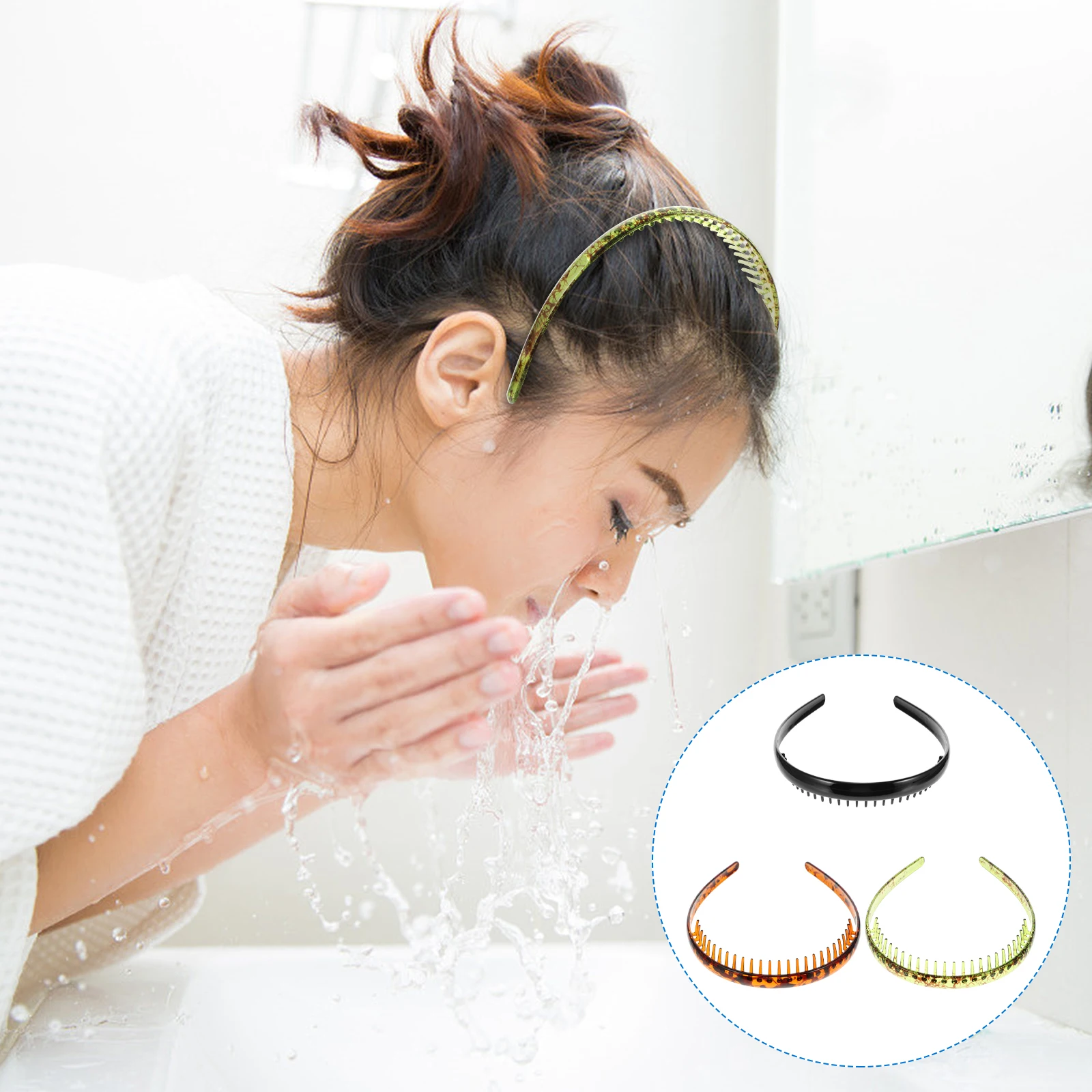 

3 Pcs Headband Headbands for Women Teeth Comb Unisex Hairband Headdress Elastic