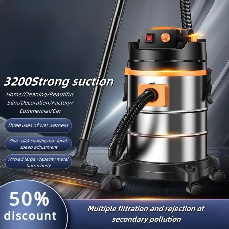 

Commercial vacuum cleaner, high-power household and industrial car wash, high-suction indoor wet and dry water absorber.