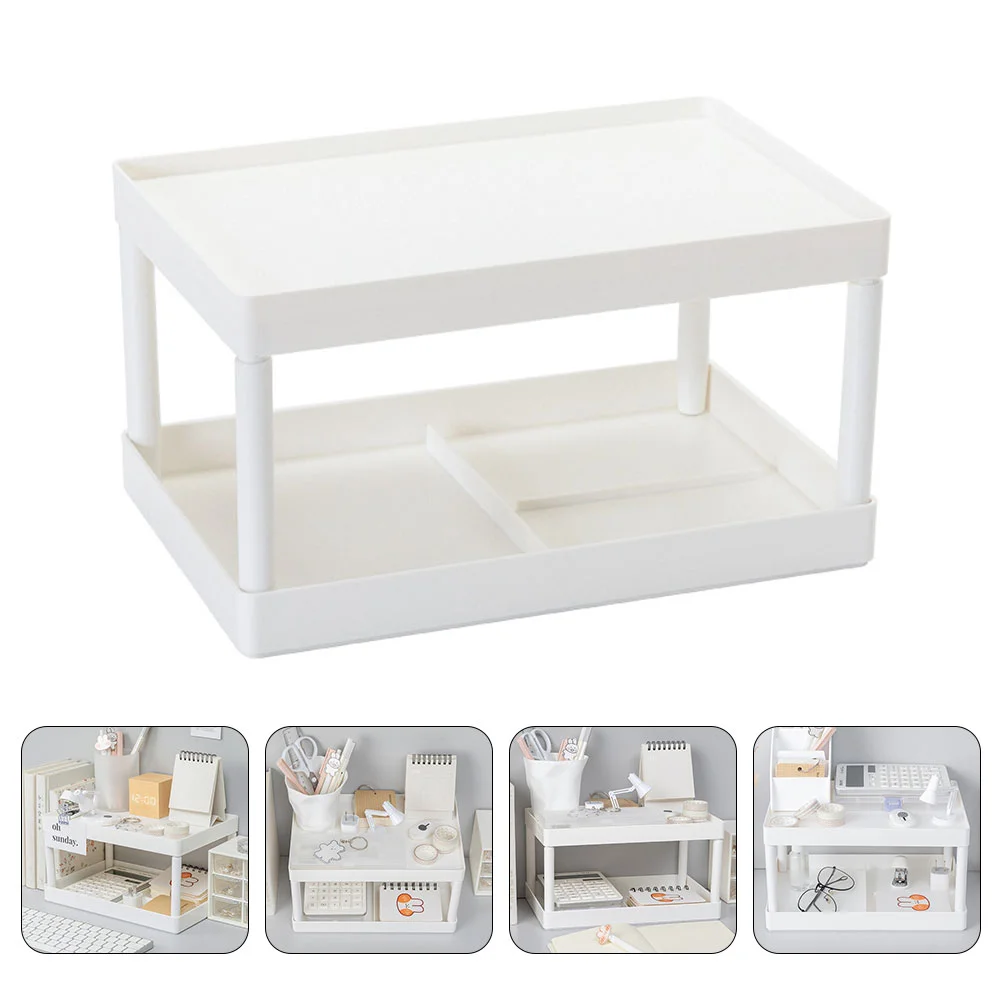 

Storage Rack Shelving Brackets Stand Desktop Display White Pp Shelf Organizer