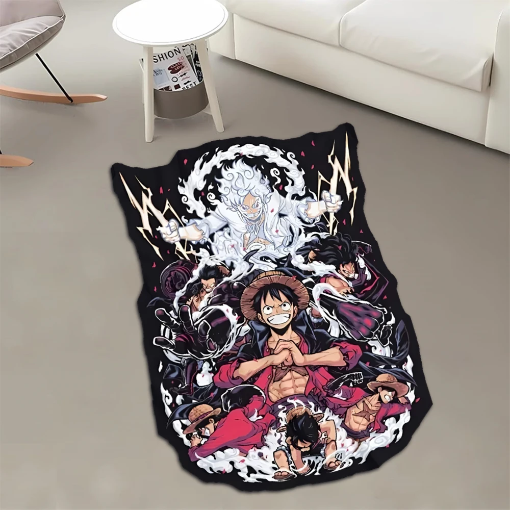

Irregular Area Rugs Anime Nika Luffy One Piece Gear 5 Customize Rug Handmade Carpet Area Rug for Home Decor