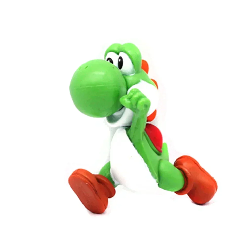 6 pièces figurine Super Mario figurines modèle jouets ensemble Super Mario Bros Luigi Yoshi âne Kong champignon pour enfants cadeaux d'anniversaire