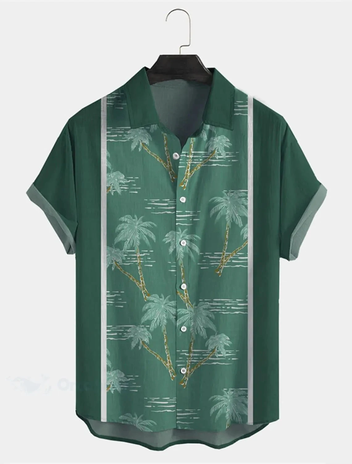 Coconut Tree Summer Hawaiian Shirt Unisex Shirt Palm Turndown Street Outdoor Short Sleeve Button-Down Print Men's Clothing