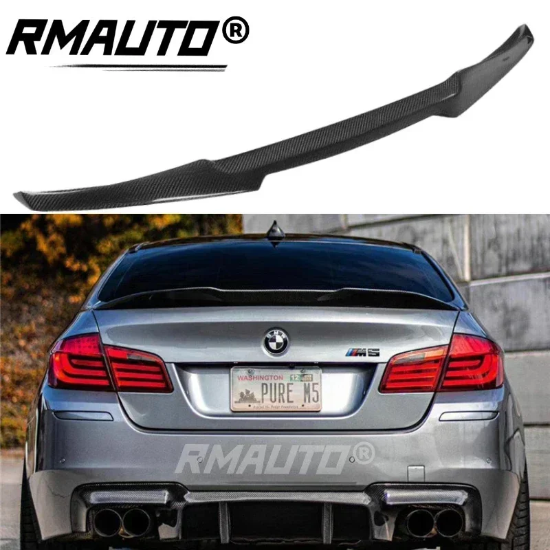 

Модель F10 из углеродного волокна M4 для BMW F10 F11 F18 5 Series M5 2011-2017, заднее крыло, спойлер, губа, внешняя часть