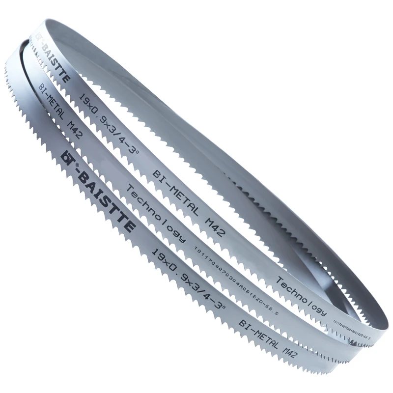 밴드 톱 블레이드 (사용자 정의 길이) 1500-5000mm x 19mm x 0.9mm 또는 0.75 "x0.035" 금속 절단 용 Bi-metal BandSaw 블레이드