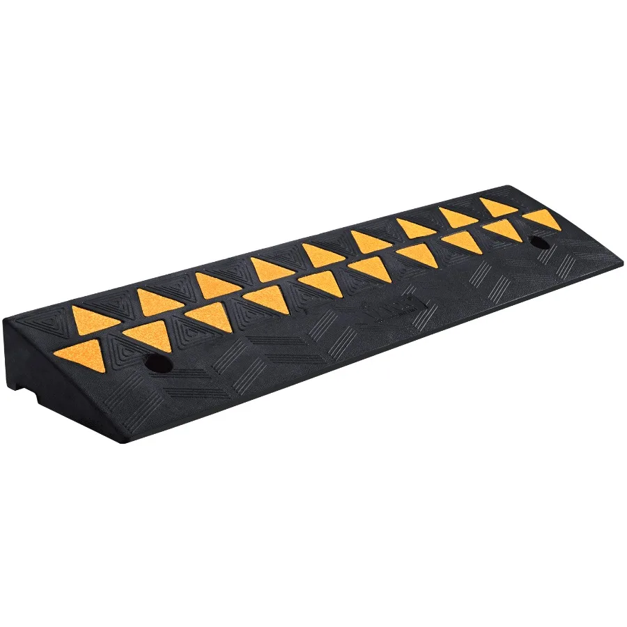 

Rubber Curb Ramp 3.7 Rise Height Sidewalk Curb Ramp 10 Width 39.4 Length Driveway Ramp for Curb 15T Heavy Duty Rubber Ramp for