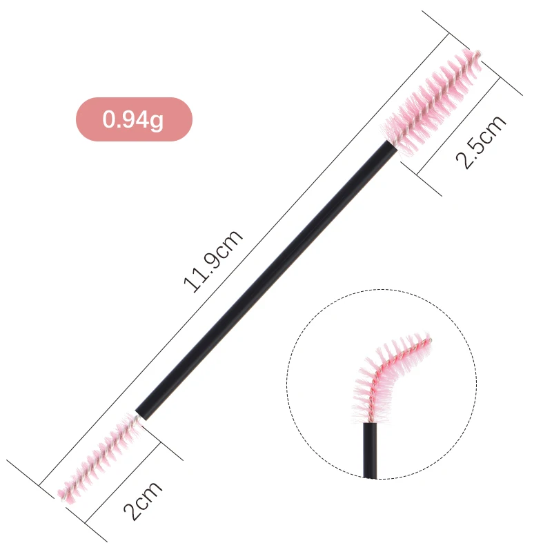 50pcs Double Head Eyelash Brush Eyebrow Micro Brushes Mascara Wands Cosmetics Applicators Lash Extension Tool Makeup Products