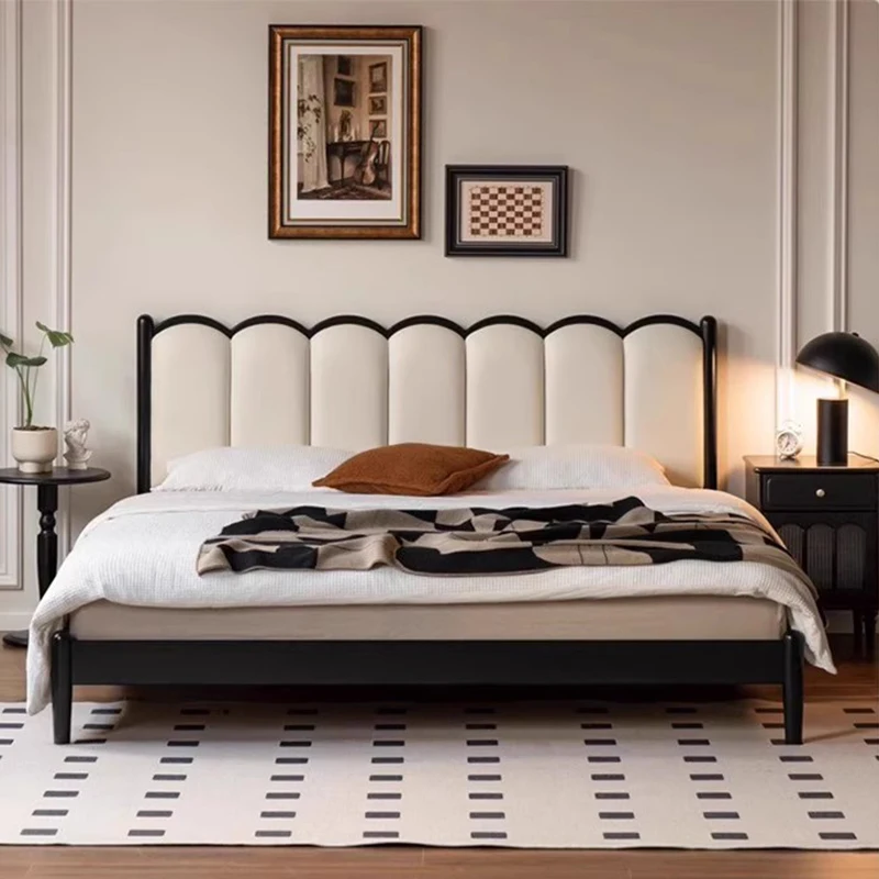 

Iron Bedroom Double Bed Modern Headboards Luxury Children Storage Bed Space Saving Sleeping Platform Cama Lounge Suite Furniture