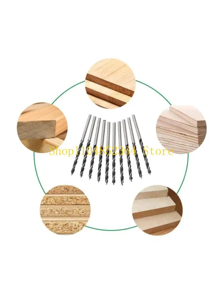 

652F Набор спиральных сверл, 10 шт., 3 мм, углеродистая сталь, сверлильный инструмент по дереву, металлообрабатывающий