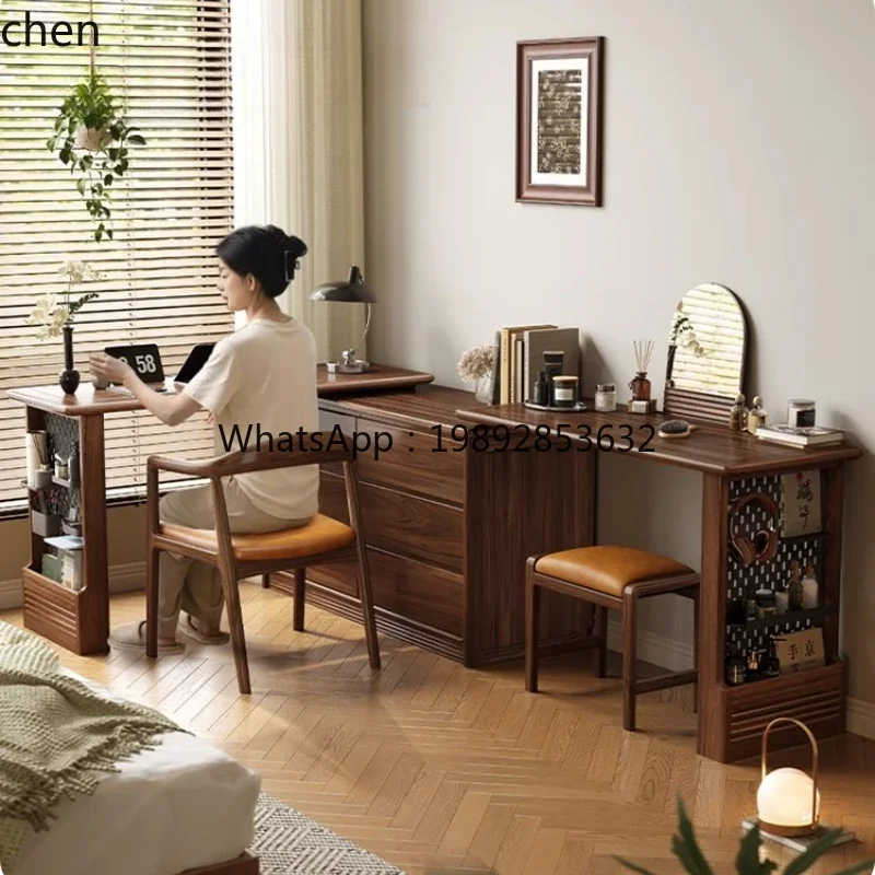 

i7 solid wood dresser, bedroom makeup table, bedside chest dresser integrated