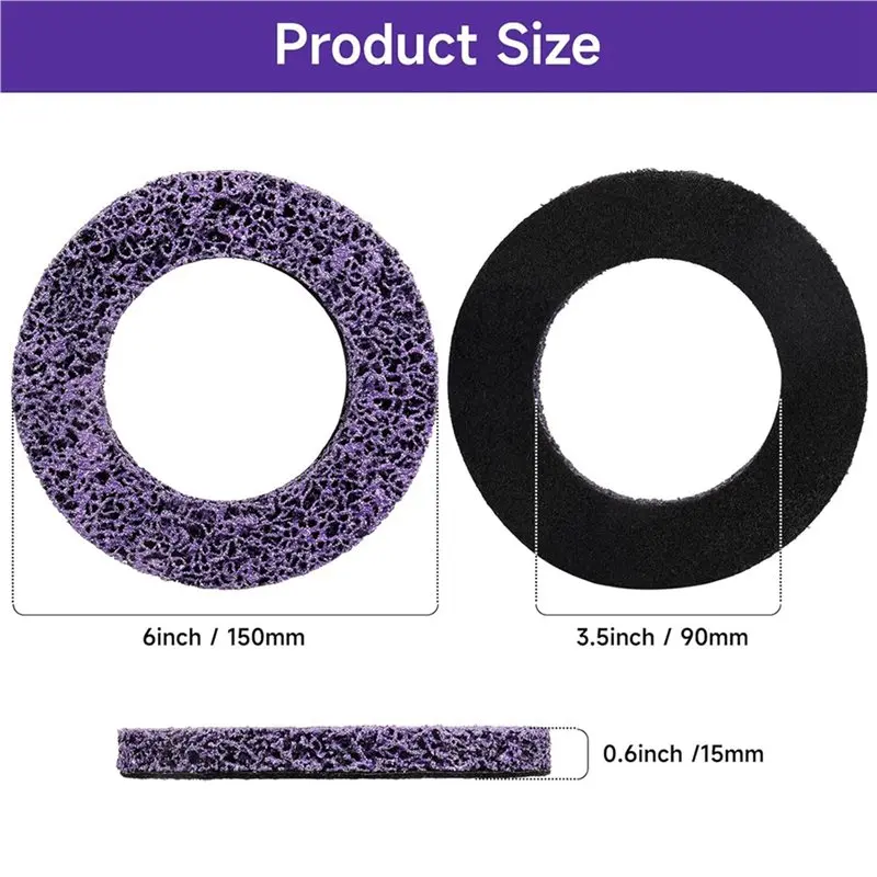 ABZS 4Pcs Coarse Cleaning Discs Diameter 150Mm CSD Disc Nylon Fabric Disc For Processing, Metal, Wheel Hub Cleaner