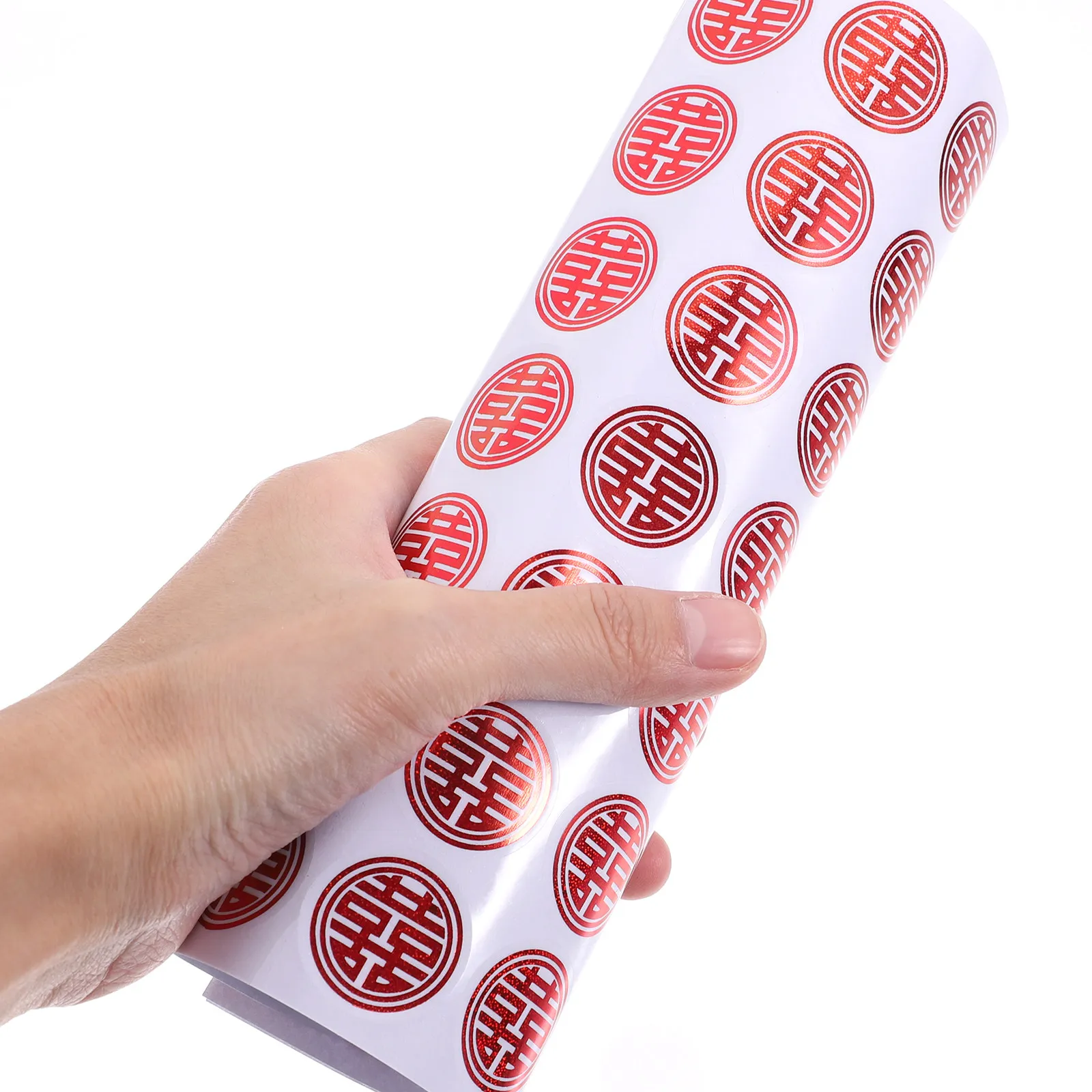 

10 Sheets High Grade Chinese Wedding Xi Stickers Red Sealing Adhesive Decals for Wedding Decor Party Birthday Daily Life Use