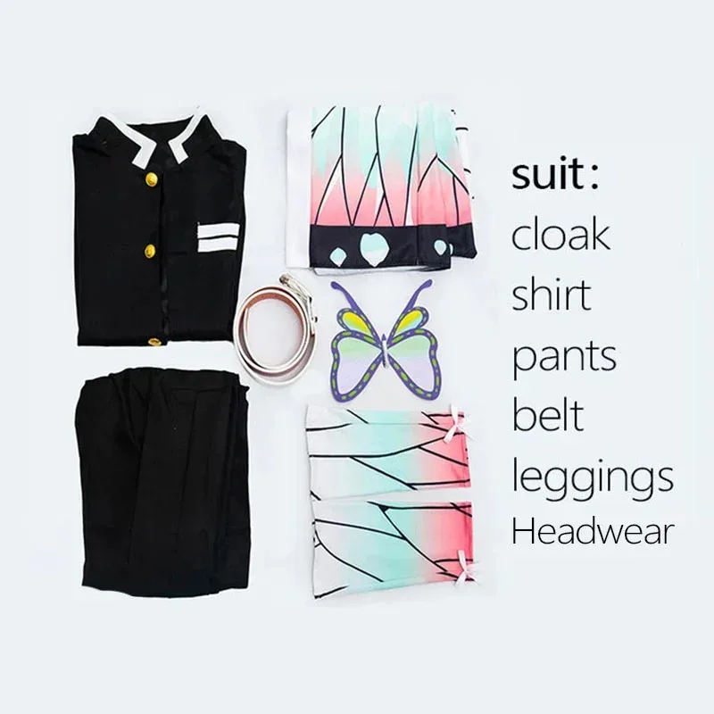 

qa156Kochou Аниме Kimetsu No Yaiba Косплей Костюм Кимоно Kochou Shinobu Костюм Униформа Костюмы Парик Детский Взрослый Вечеринка Gi