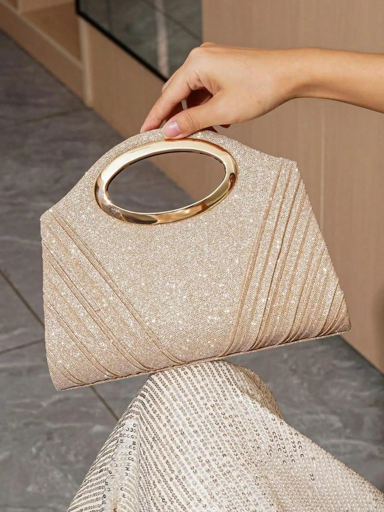 حقيبة دلو خفيفة الوزن من حجر الراين واللؤلؤ الصناعي - أنيقة وهادئة للحفلات والعشاء والعروس #1