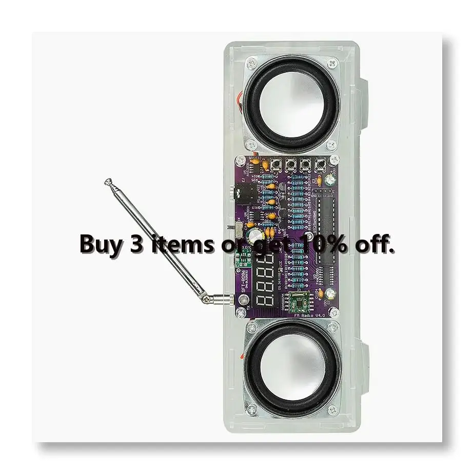 ●87.5MHz-108MHZ FM Radio Soldering Kit Digital Tube Display FM Radio Electronic DIY Kit Soldering Learning Electronic Kit