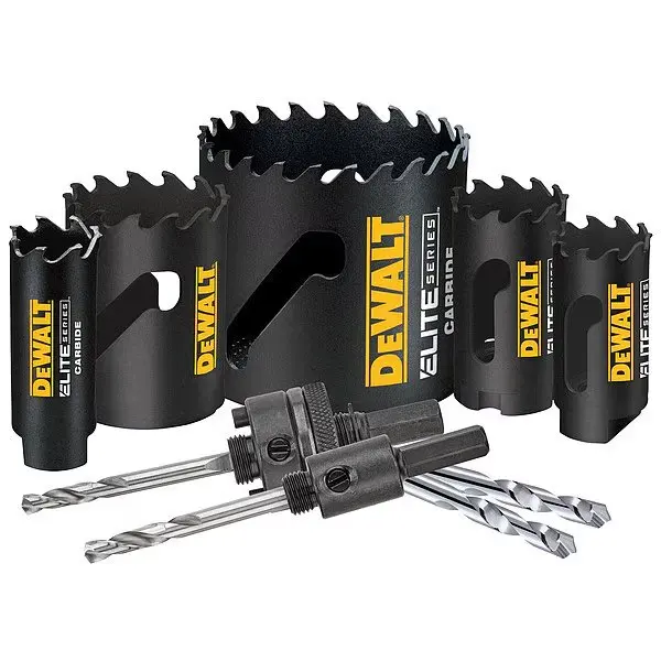 Hole Saw Kit, 9pcs, Sizes:1"-2"
