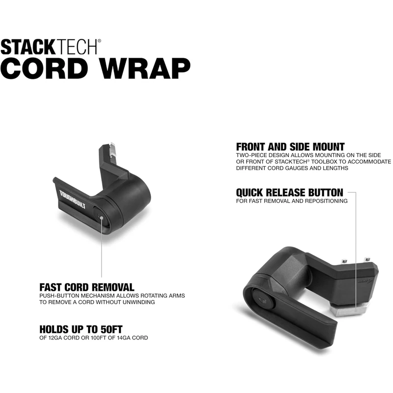 TOUGHBUILT TB-B1-A-31 StackTech Cord Wrap Plastic Special Bobbin Fixing Device Steel Wire Rope Organizer Tool Accessories
