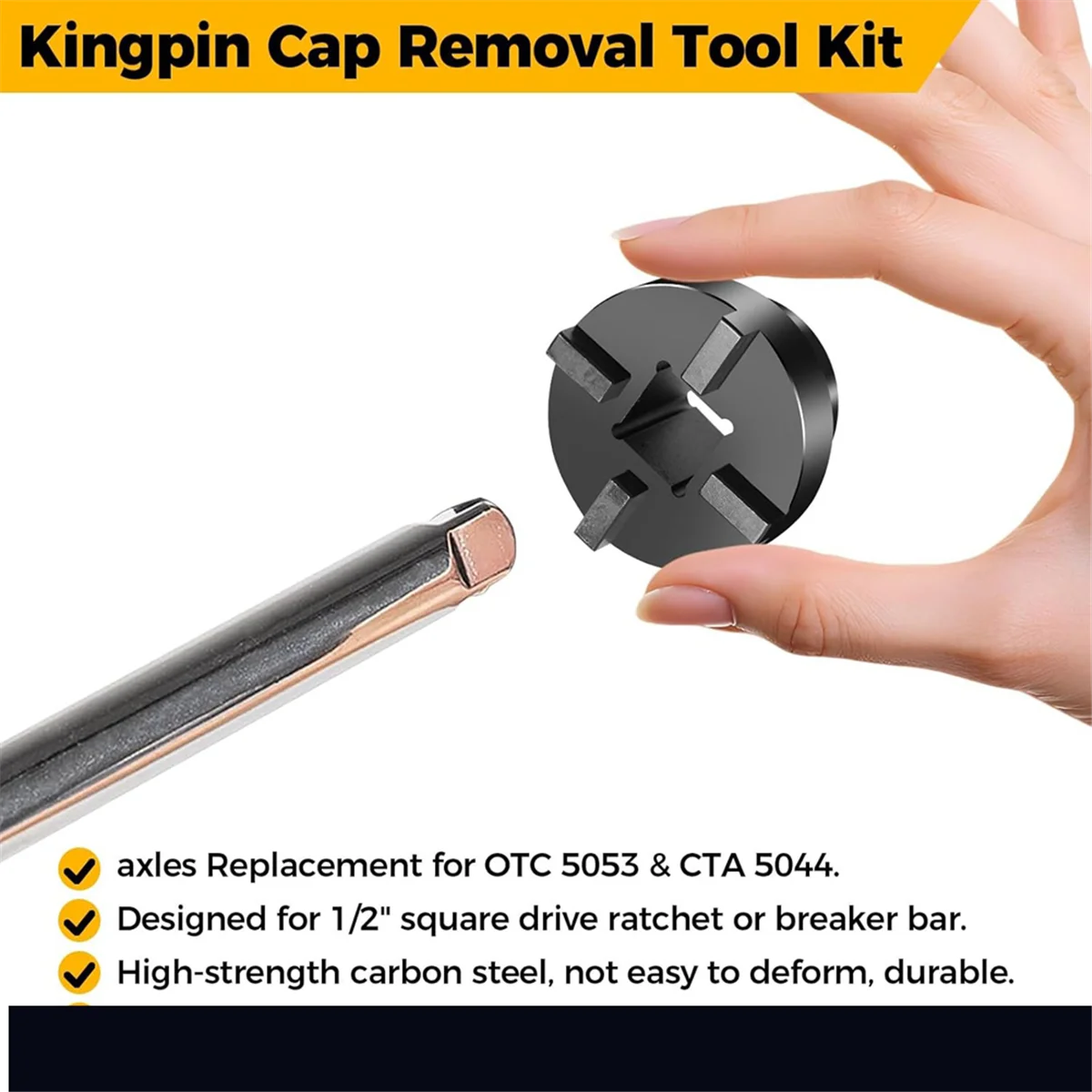 

AA98 For Kingpin Socket 2 3/8in O.D.,3/4in Drive Pin Adjusting Screw Socket for Truck 16000,for 11-3000