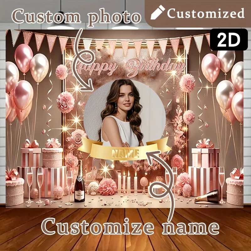 1 Pieza de Fondo Fotográfico P - Party Banner Gold reseña y precio