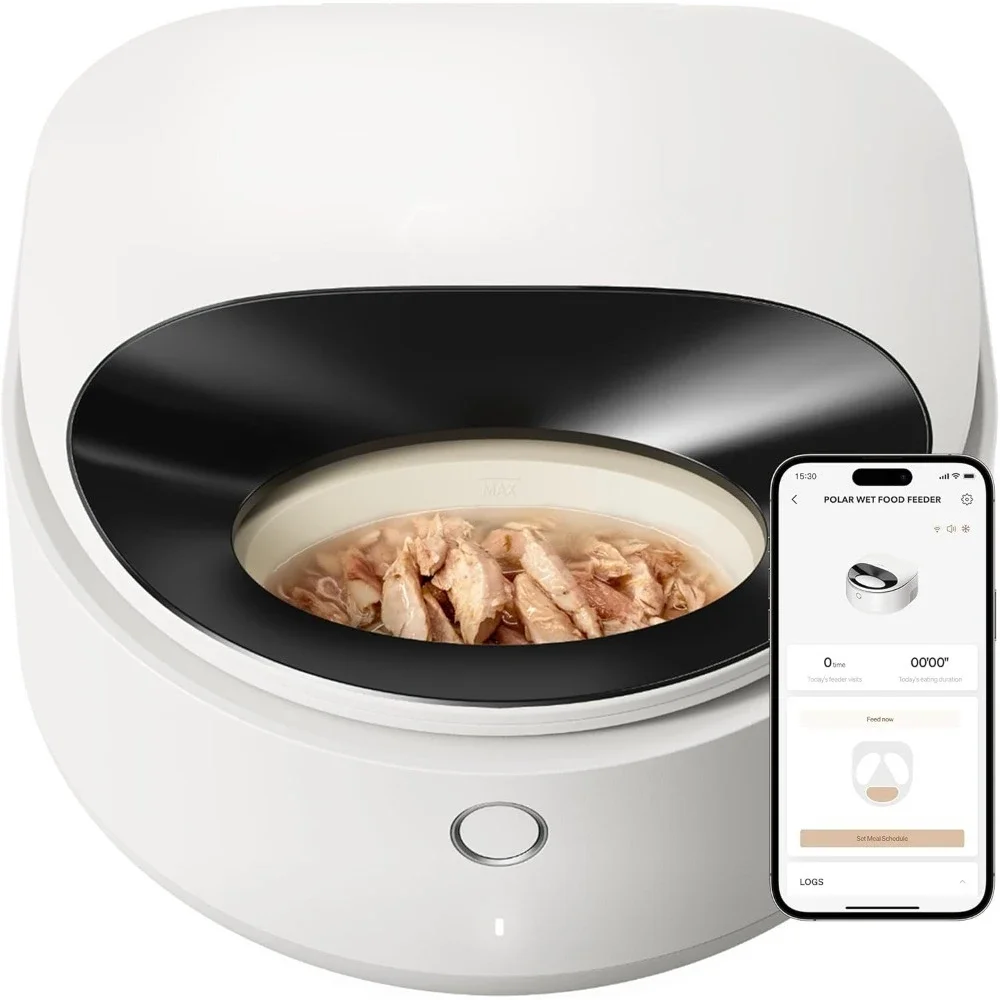 

Automatic Cat Feeder Wet Food Refrigerated New Control,Semiconductor Cooling&Chills Wet Food Dispenser,Timed Auto Pet Feeder